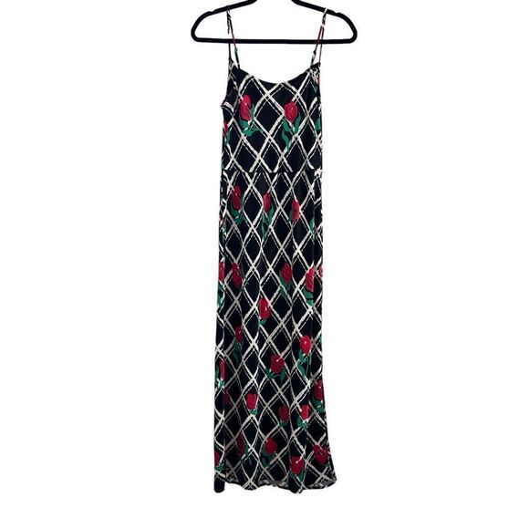 Anthropologie‎ The Elyse Slip Dress Trellis Rose Pattern Women’s Size S - Picture 2 of 7